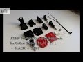 GEARBEST: AT109 Practical Grab Bag of Mounts for GoPro Hero 4 / 3+ / 3 / 2 / 1  -  BLACK