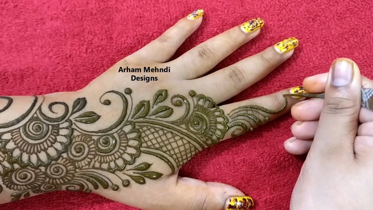 Latest Arabic Mehndi Design || Stylish Beautiful Mehndi Design for Hand ...
