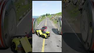 car bollards crushes  #shorts #beamng #fun #car #game screenshot 2