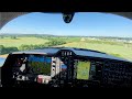 Diamond DA62, High Speed Approach to Augsburg RWY07 (EDMA)