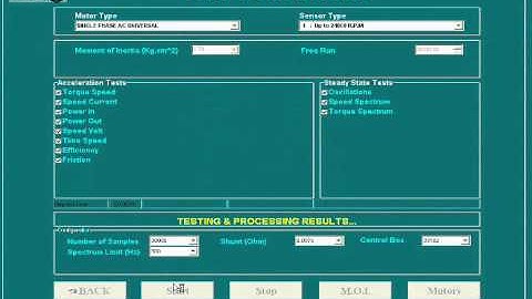Motor Tester for AC Universal Mixer Motor with MEA Inertial Dynamometer (MotorLab)