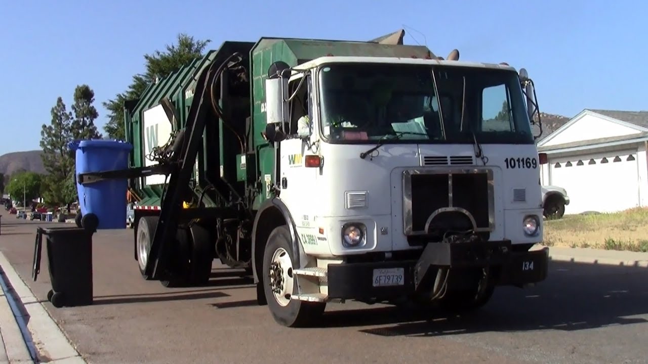 WhiteGMC WX64 Amrep Octagonal ASL Garbage Truck YouTube