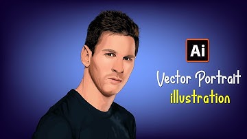 Lionel Messi - Portrait Painting | Vector Art | Digital Drawing | Portrait illustration - Speedart