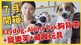 【尼來開箱EP8】胸背帶大PKEzydog vs Alpha Pak+寵樂芙保健品+狗狗藏食拔河玩具開箱好吃又好玩啦