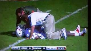 Jacory Harris Hit Hard vs. Virginia