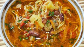 видео: СУП С ДОМАШНЕЙ ЛАПШОЙ, С ФАСОЛЬЮ !!! #рецепт #тесто #еда #вкусно #мука #блюдо # картинка: СУП С ДОМАШНЕЙ ЛАПШОЙ, С ФАСОЛЬЮ !!! #рецепт #тесто #еда #вкусно #мука #блюдо #