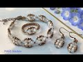 チェコビーズで作るお揃いのアクセサリー３点//Czech Beads Accessory Set (3 pieces)