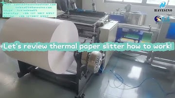 Thermal paper slitter rewinder work for ATM POS big diameter paper#thermal #slitter