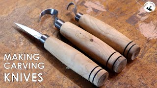 Making Carving Knives From Scraps / Hurda Testereden Oymacı Bıçak Seti Yapımı / Kuksa Oyma Bıçağı