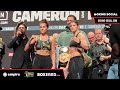 Chantelle Cameron &amp; Katie Taylor REFUSE To Break Stare At Weigh In