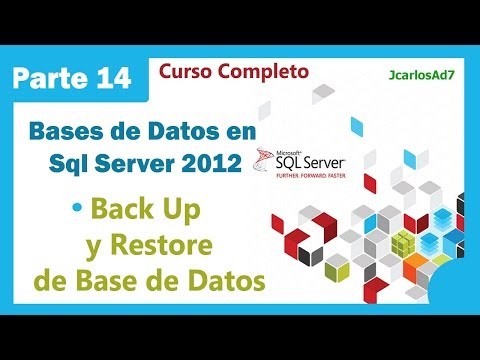 Sacar BackUp y restaurar Backup Sql server 2012 (14-35) Bases de Datos en Microsoft Sql Server 2012