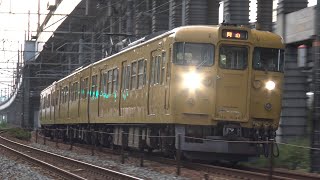 【4K】JR山陽本線　普通列車115系電車　ｵｶD-25編成