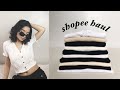 huge affordable SHOPEE try-on haul (clothes, shoes, bags)