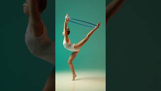 Model Poses For Photoshoot Rhythmic Gymnastics. Model Veronica