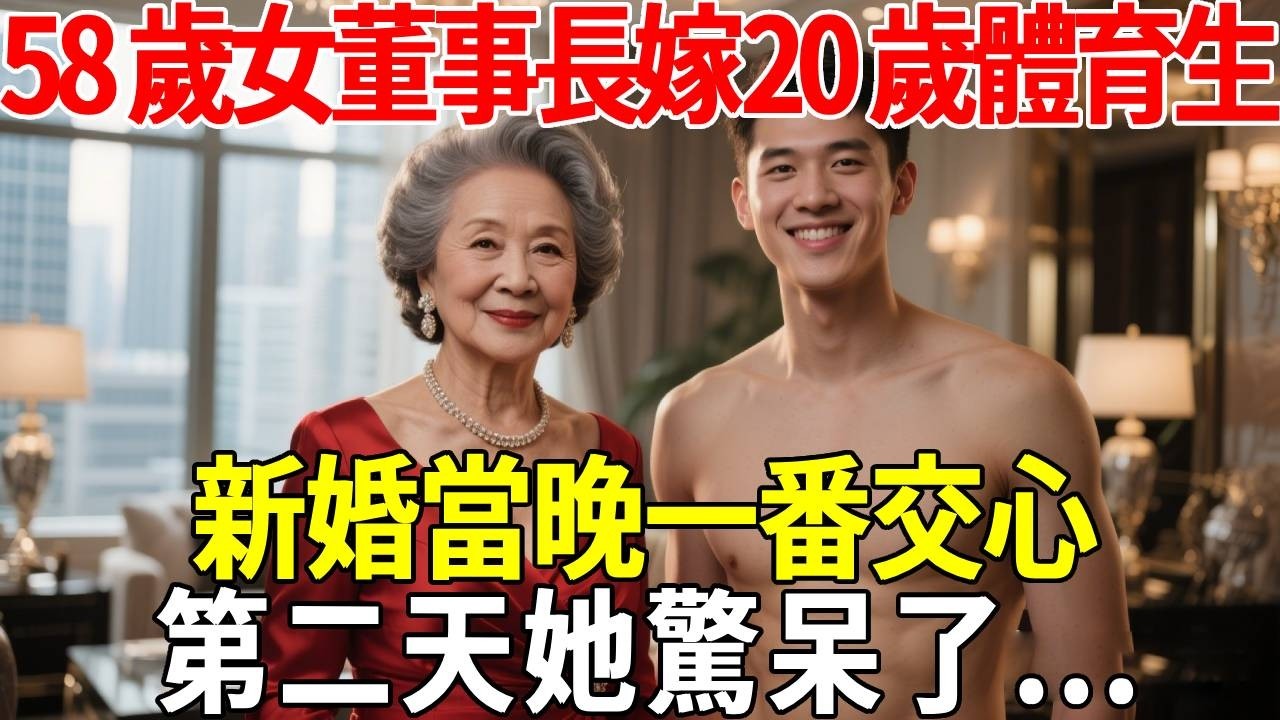58歲女董事長嫁20歲體育生，一晚上要了5次，第二天她驚呆了...#蝴蝶飛飛 #民間故事 #奇聞趣事 #古代小說#懸疑#老年情感