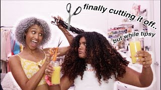 CUTTING MY CURLY HAIR | leahallyannah