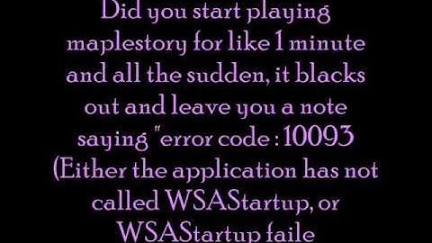 10093 error code | maplestory dced problem help