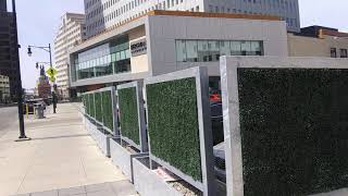 Square Grass..... Things in the Parking Lot Outside of Tower280 at the Corner of Chestnut and Broad