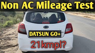 Datsun Go Plus Mileage Test