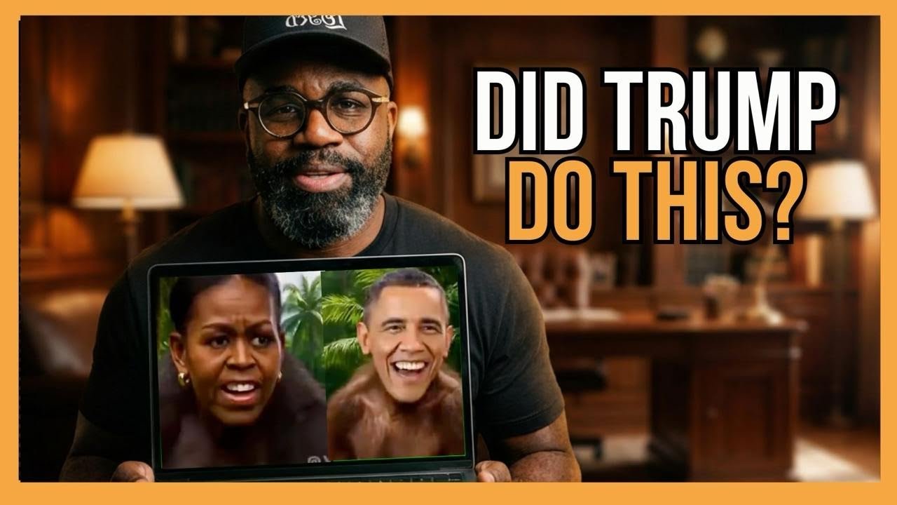 Did President Trump post a video depicting Barack Obama and Michelle Obama as apes?￼