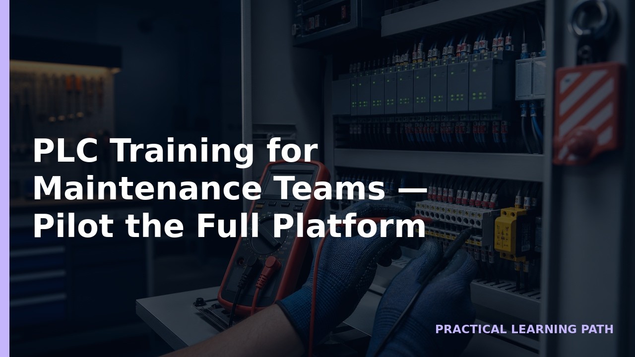PLC Training for Maintenance Teams — Pilot the Full Platform