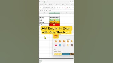 Add Emojis in Excel with One Shortcut! 😍 | Win + . Excel Trick