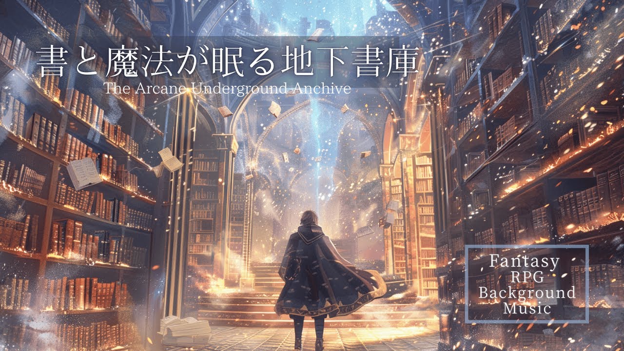 BGM｜書と魔法が眠る地下書庫 – Library of Sleeping Spells｜ファンタジー・静寂・作業用