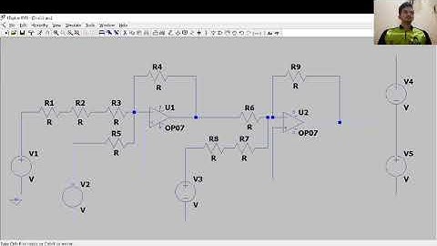 Application of Op-amp as Adder and Subtractor circuit  | LTspice