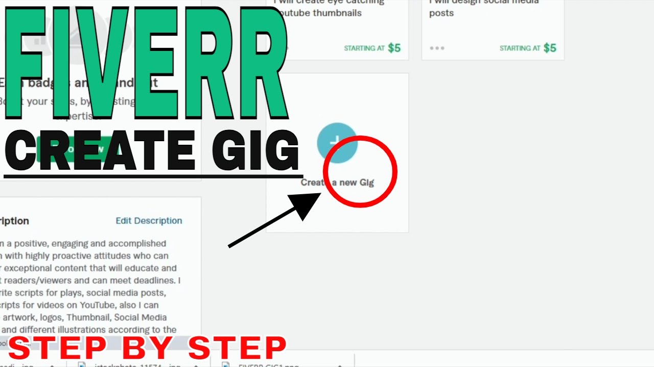How To Create A Gig On Fiverr 🔴 - YouTube