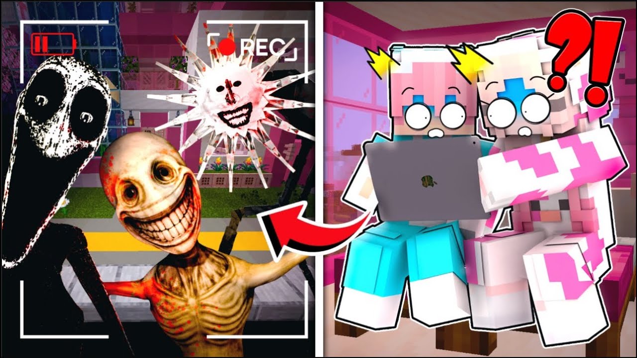 MOMON & ATUN LIHAT PENAMPAKAN MONSTER STALKER di MINECRAFT @BANGJBLOX 