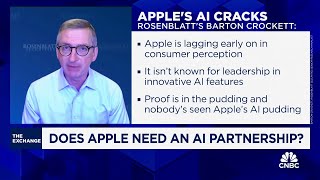 AI is crucial for Apple right now, says Rosenblatt Securities' Barton Crocket