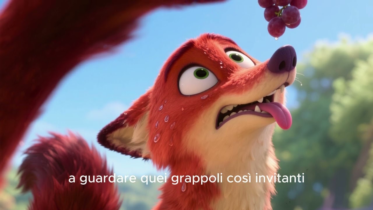 Racconti per bambini - La volpe e l'uva