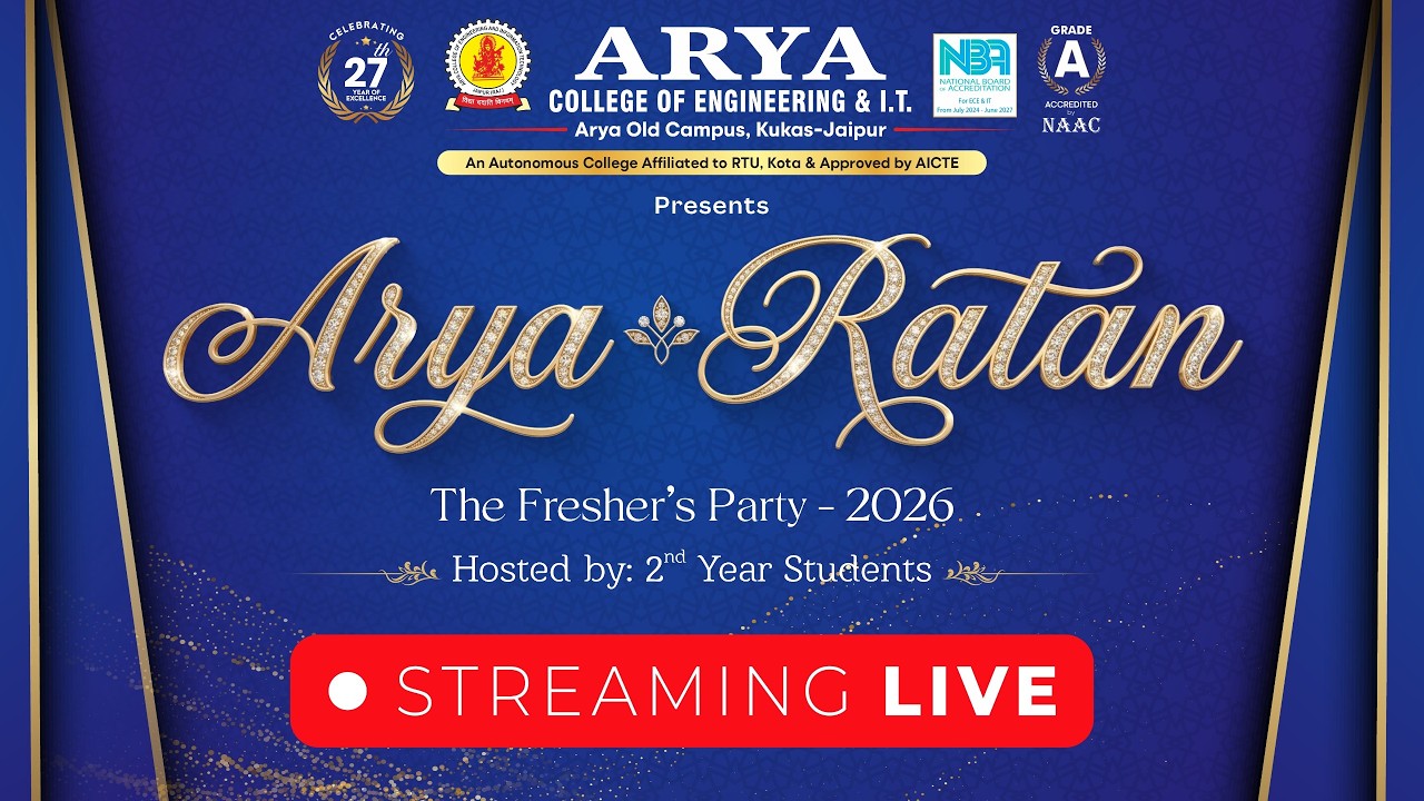 Arya Ratan 2026 - The Freshers Party