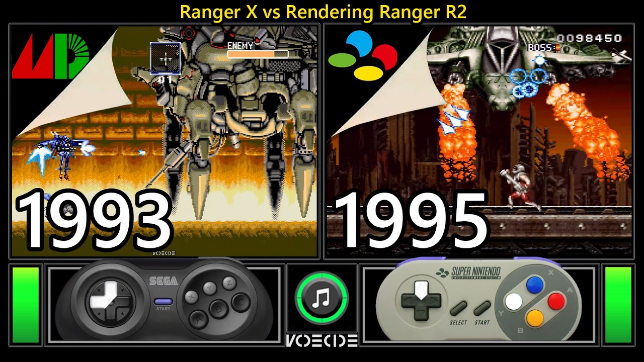 Ranger X vs Rendering Ranger R2 (Sega Genesis vs SNES) Real