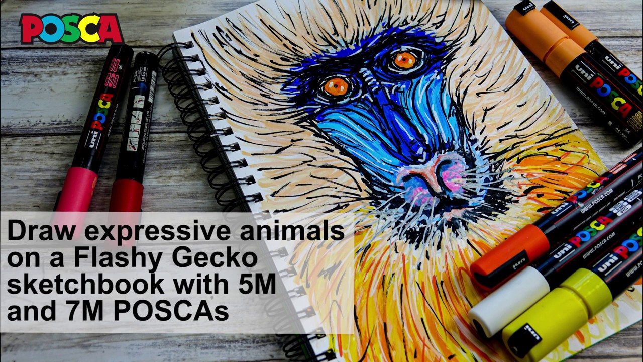 Go wild and create colourful creatures with POSCA pens 