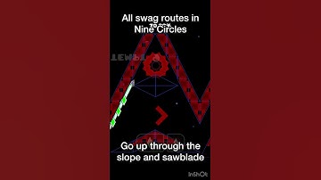 Nine Circles all secret ways/swag routes #geometrydash #gd #shorts