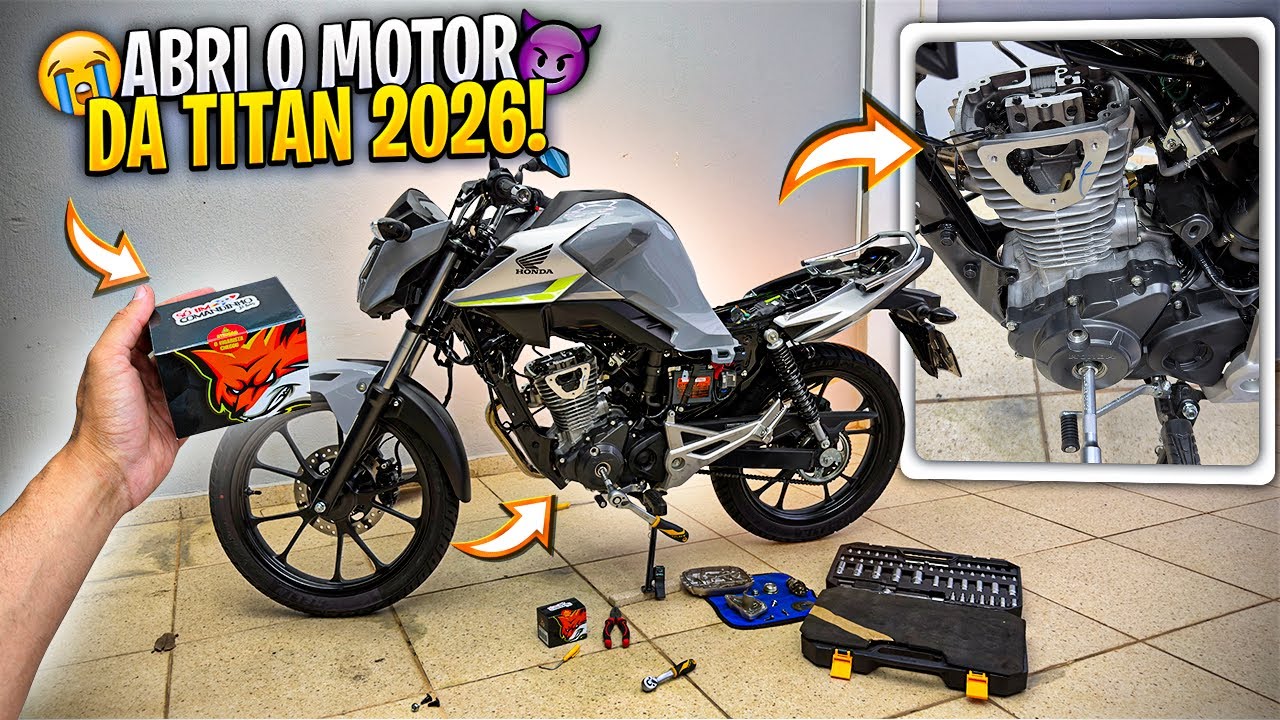ABRI O MOTOR DA TITAN 2026 0KM PERDI A GARANTIA😭 | COMANDO JET MOTOS🔥