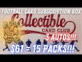 Collectible Card Club Modern/Vintage Football Card Subscription Box. 3 AUTOS!! $61 for 12-15 Packs!