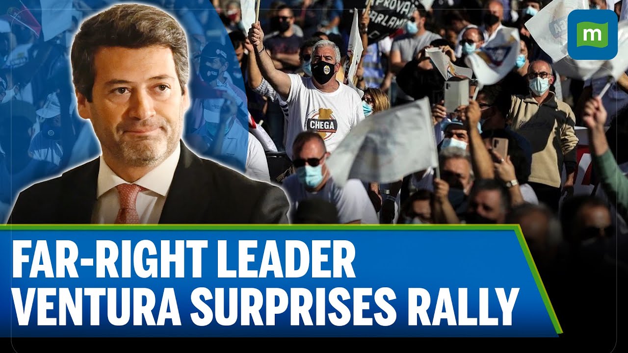 Portugal’s Far-Right Leader Andre Ventura Surprises Rally After Health Scare | N18G