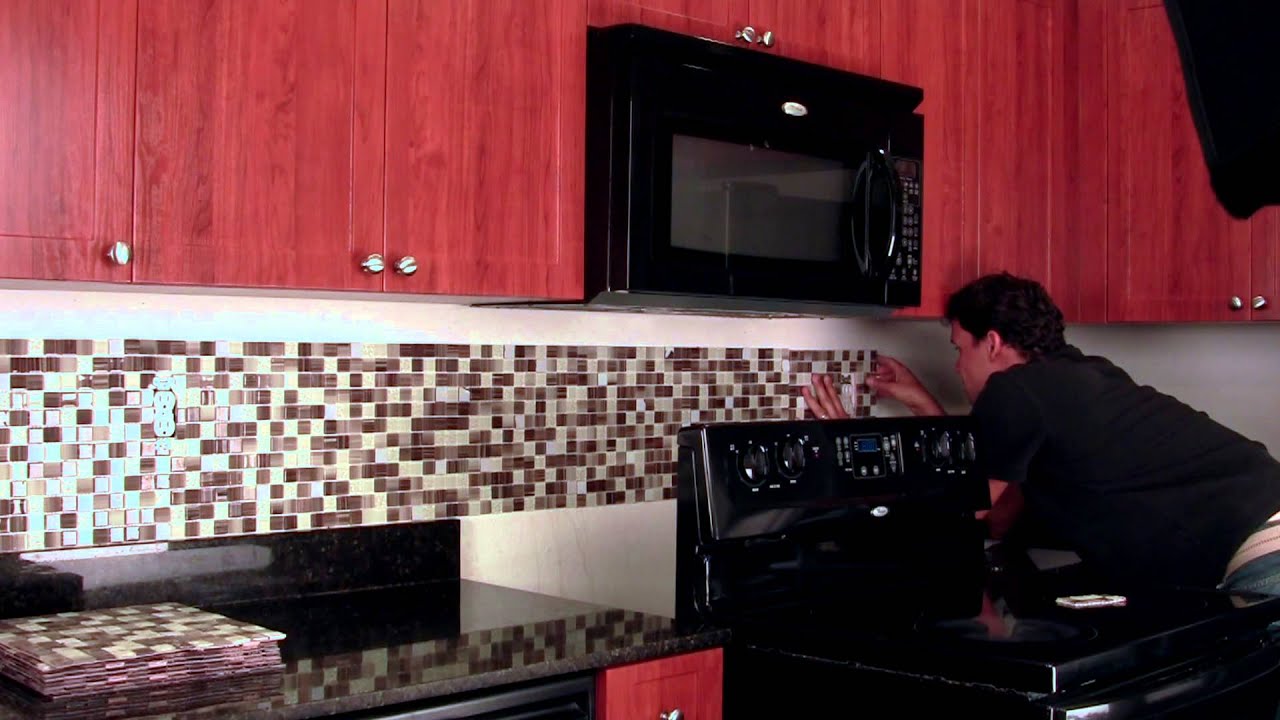Do It Yourself Backsplash Peel Stick Tile Kit YouTube Do It Yourself Backsplash Peel Stick Tile Kit YouTube