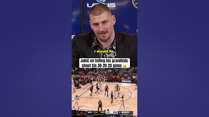 Jokić is gonna lie to his grandkids about his 30-20-20 game 😅