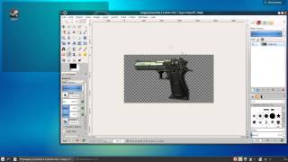 Turn silver Desert Eagle into gold: Gimp tutorial