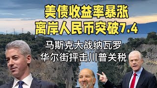 美债收益率大幅上升破5，离岸人民币盘中高达7.42