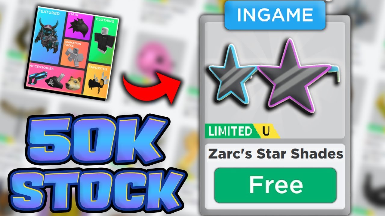 How to get My FREE UGC LIMITED Zarc's Star Shades With 50K STOCK