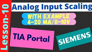 TIA Portal || Analog Input Programming || Scaling