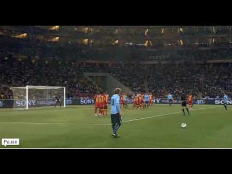 Diego Forlan Goal From Free Kick Uruaguay Vs Ghana South Africa World Cup