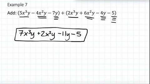 Section 5.1 Part 3: Add and Subtract Polynomials