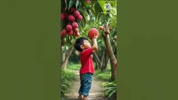 Cậu bé và trái vải  với công nghệ Ai.(Leonardo ai,gpt,bvee).