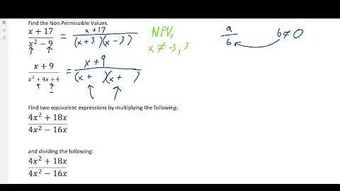 4.1 What are Rational Expressions (NPVs)