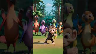 Monkey monkey swing around, dancing feet and funny sounds! #cartoon #fun #kids